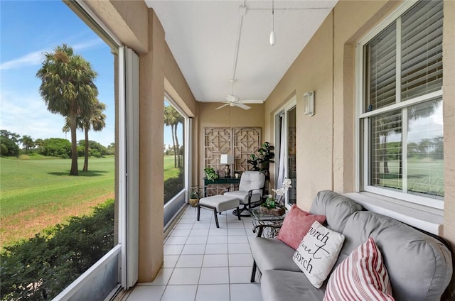 4851 N Newport Island Dr Unit 12A, Vero Beach, FL 32967 - sunroom / solarium with a ceiling fan