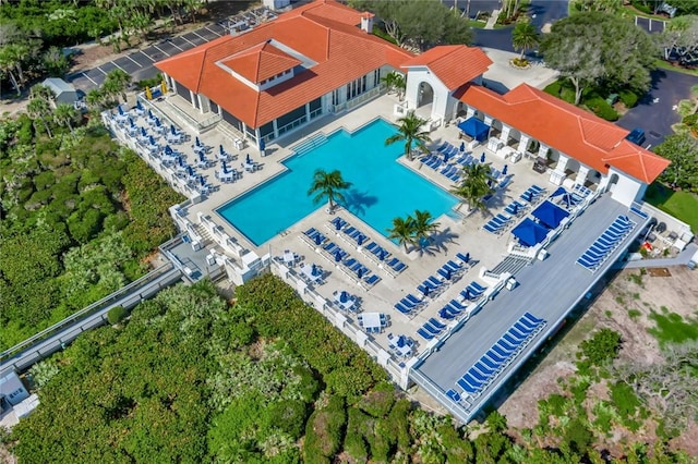 4851 N Newport Island Dr Unit 12A, Vero Beach, FL 32967 - bird's eye view of a pool area