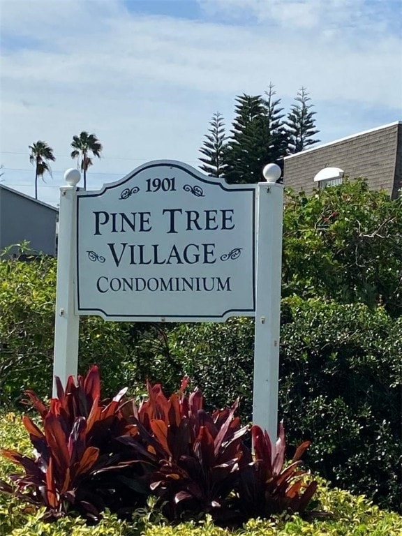 view of community sign