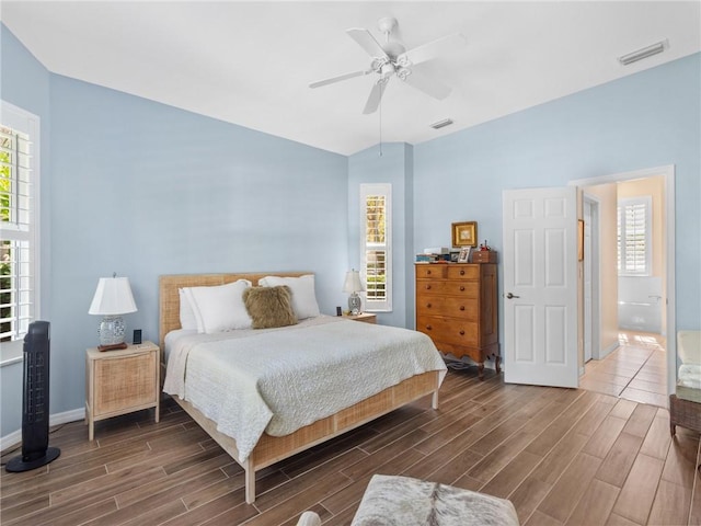 bedroom with ceiling fan