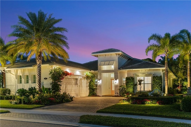 view of front of home featuring a garage