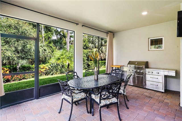 view of sunroom / solarium