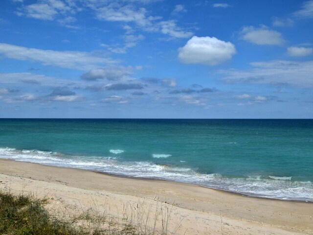 property view of water with a view of the beach