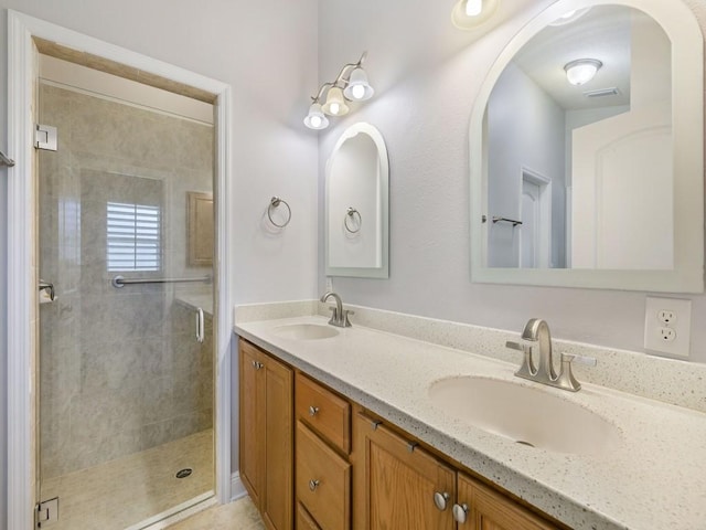 1206 Briarcliff Ct, Sebastian, FL 32958 - full bath with double vanity and a shower stall