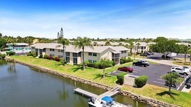 1845 Robalo Dr Unit 201D, Vero Beach, FL 32960 - aerial view featuring a residential view and a water view