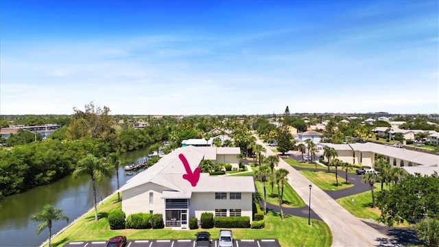 1845 Robalo Dr Unit 201D, Vero Beach, FL 32960 - birds eye view of property featuring a water view
