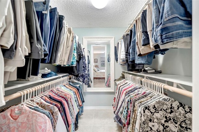 view of walk in closet