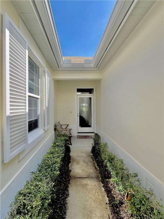 view of doorway to property