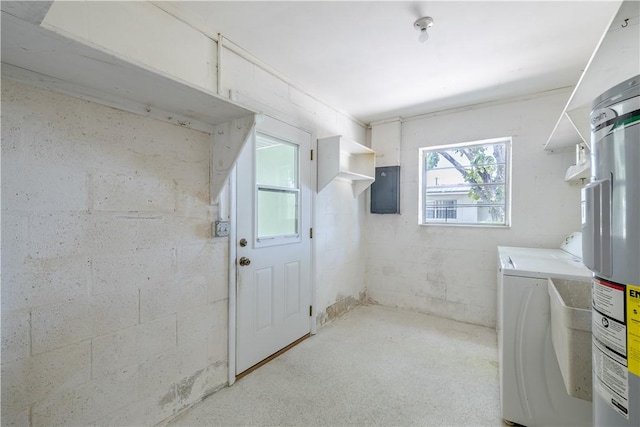 1936 5th Ave, Vero Beach, FL 32960 - laundry room with electric panel and concrete block wall