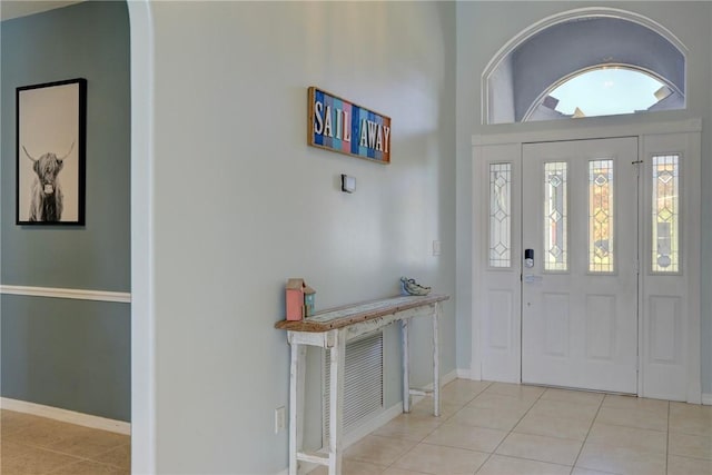 537 Ray St, Sebastian, FL 32958 - foyer entrance featuring baseboards, tile patterned flooring, and visible vents