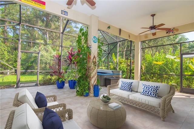 view of sunroom / solarium