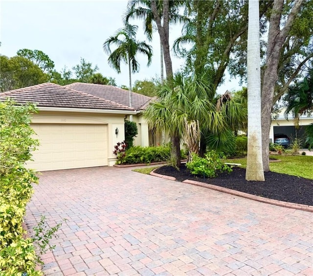 view of front of home featuring a garage