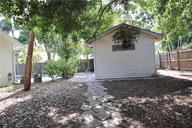 755 39th Ave, Vero Beach, FL 32968 - view of outbuilding featuring a fenced backyard and an outbuilding
