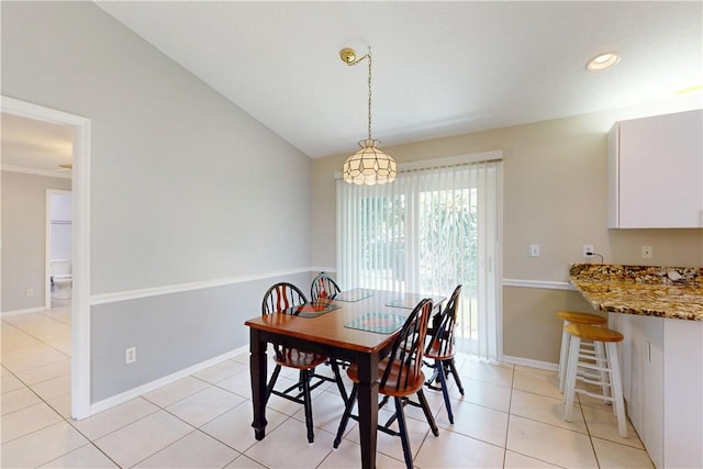 3405 Atlantic Blvd, Vero Beach, FL 32960 - dining room featuring baseboards, light tile patterned floors, and recessed lighting