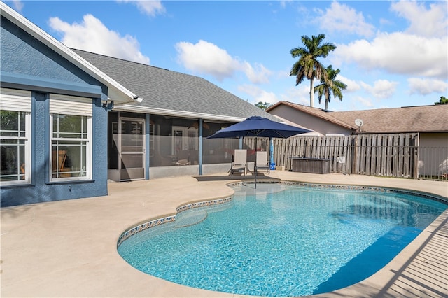 view of pool with a patio