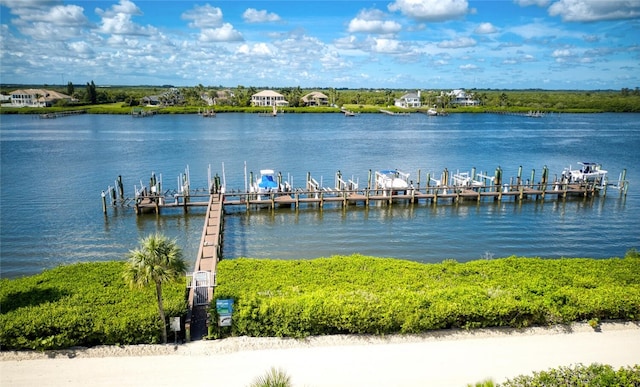 202 N Carmel Ct, Vero Beach, FL 32963 - view of dock with a water view