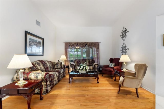 living room featuring wood finished floors