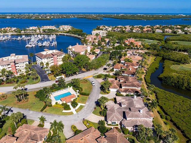5235 W Harbor Village Dr, Vero Beach, FL 32967 - birds eye view of property featuring a residential view and a water view