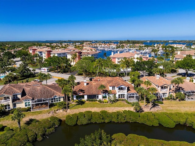 5235 W Harbor Village Dr, Vero Beach, FL 32967 - bird's eye view with a residential view and a water view