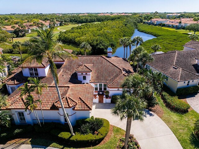 5235 W Harbor Village Dr, Vero Beach, FL 32967 - birds eye view of property featuring a water view