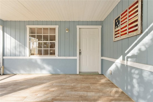 property entrance with a porch