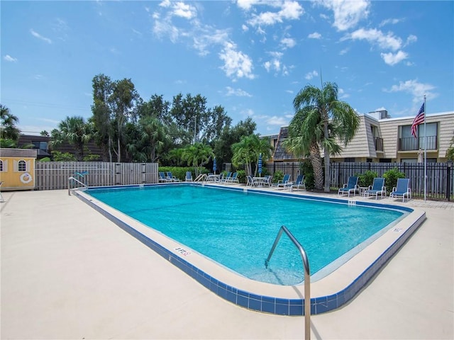 view of pool with a patio area