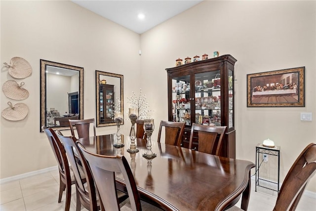 5744 Cahaba St, Port St Lucie, FL 34986 - dining area with light tile patterned floors and recessed lighting