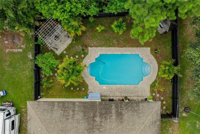 5744 Cahaba St, Port St Lucie, FL 34986 - bird's eye view of a pool area