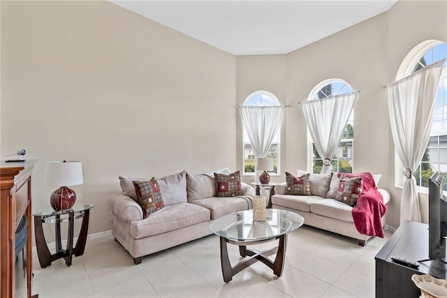 5744 Cahaba St, Port St Lucie, FL 34986 - living area featuring light tile patterned floors