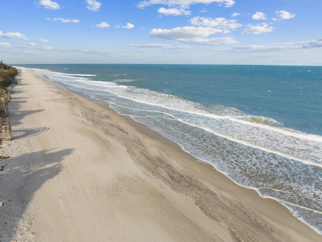 water view featuring a beach view