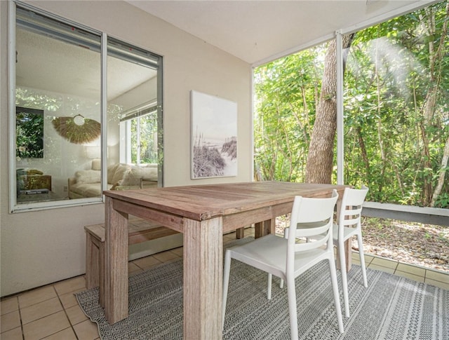 view of sunroom