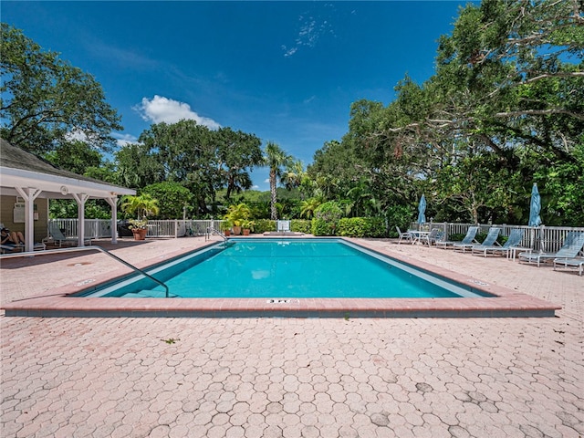 view of pool with a patio