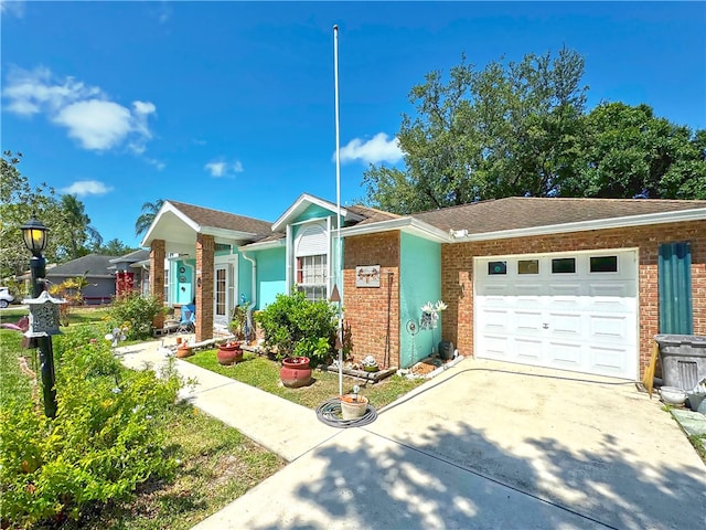 view of front of house featuring a garage