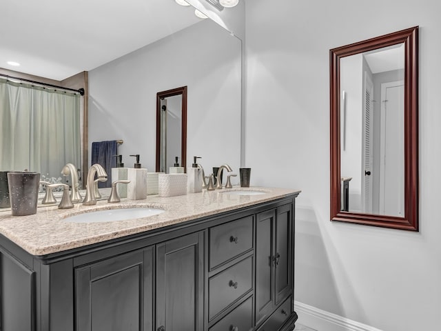 bathroom with vanity