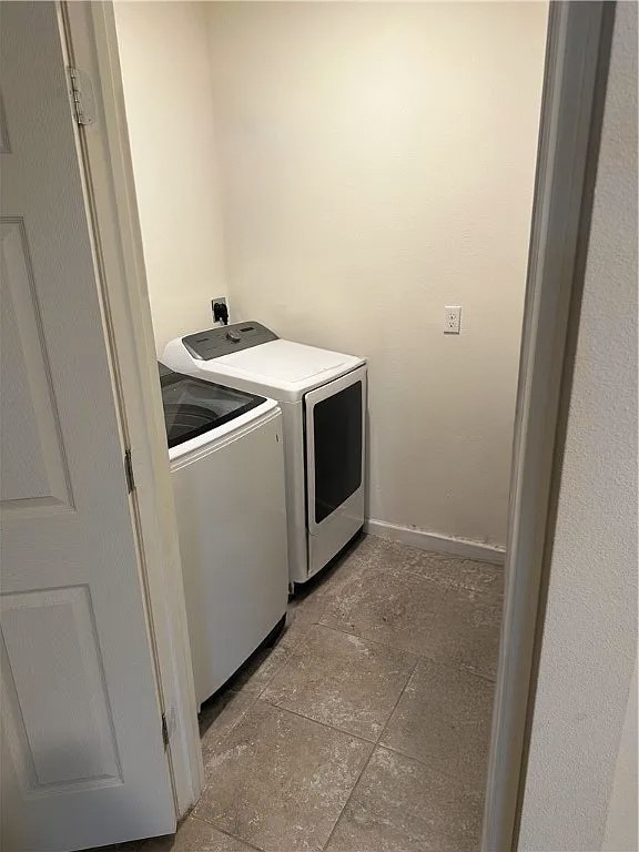 laundry area featuring washer and dryer