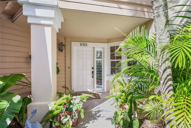 view of doorway to property