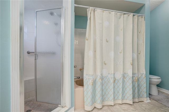 bathroom with tile patterned flooring