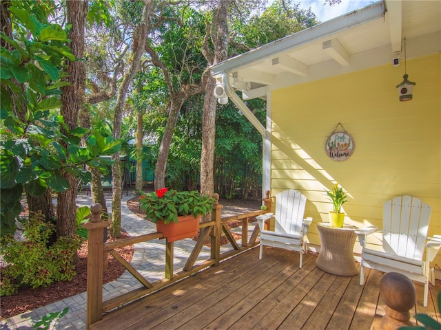 view of wooden deck