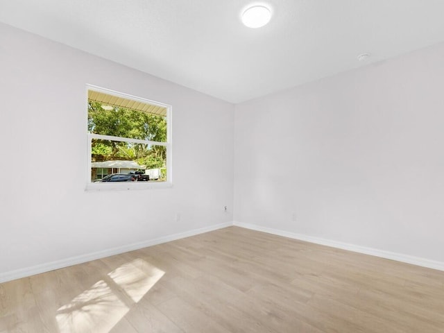 empty room featuring light wood-type flooring