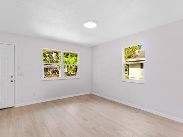 empty room featuring light wood-type flooring