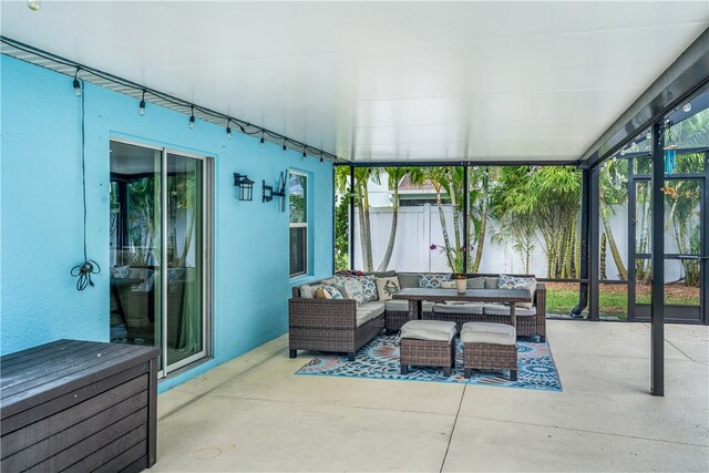 view of sunroom