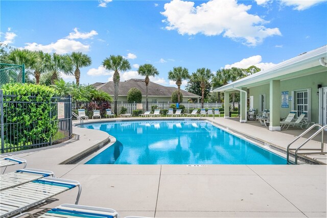 view of pool with a patio