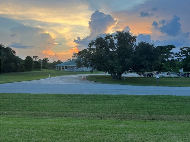 view of community with a lawn