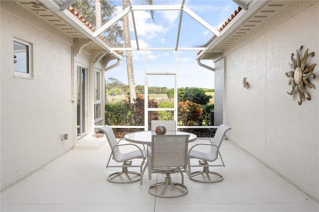 view of sunroom