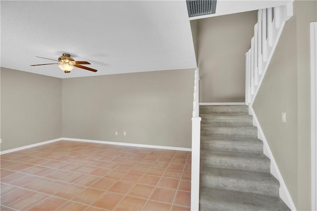 1011 Royal Palm Blvd Unit B3, Vero Beach, FL 32960 - staircase featuring a ceiling fan and baseboards