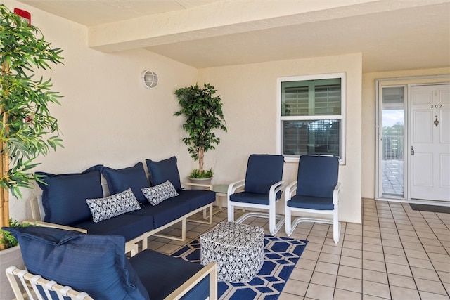 view of patio / terrace with an outdoor living space