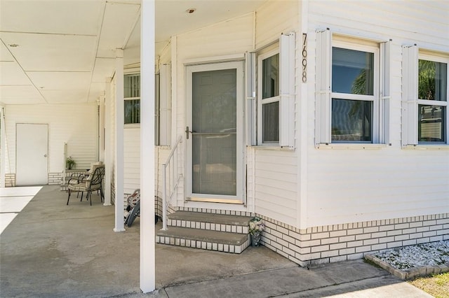 view of doorway to property