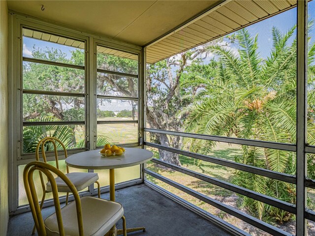 view of sunroom