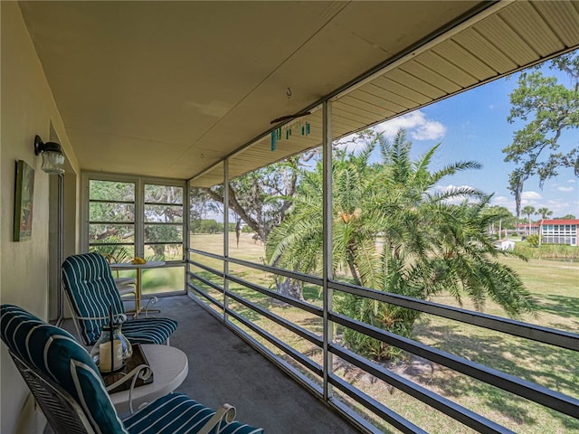 view of sunroom