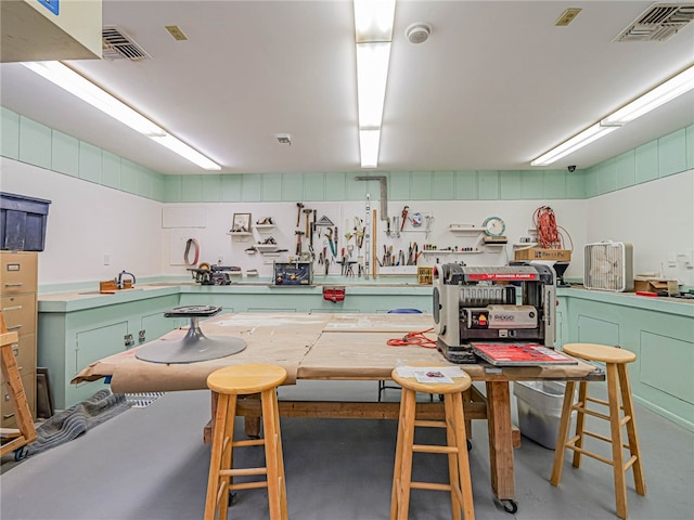 interior space with concrete flooring